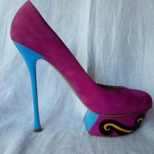 Nicholas Kirkwood Fuschia Wavy Pumps